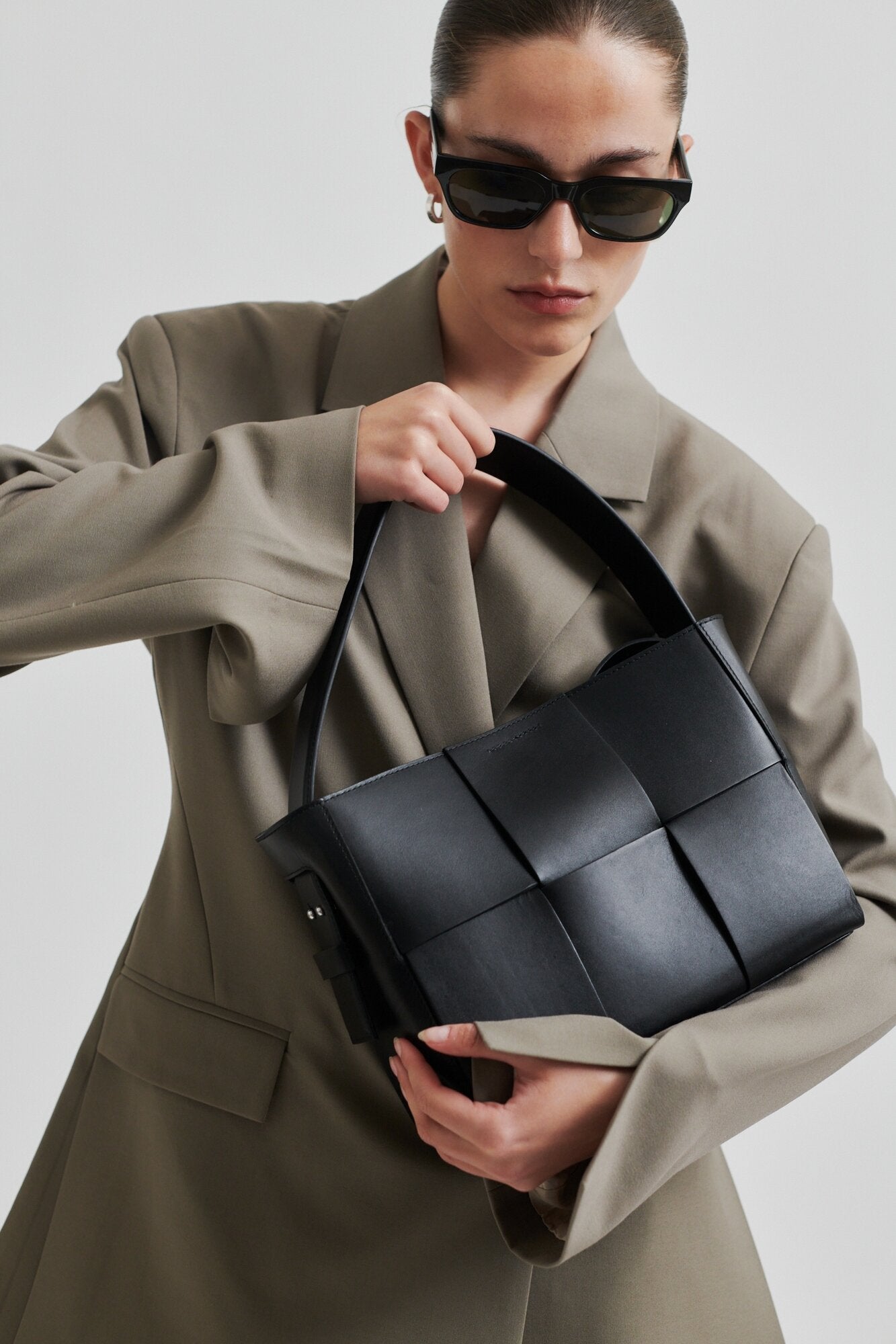 Leabra lædertaske - sort